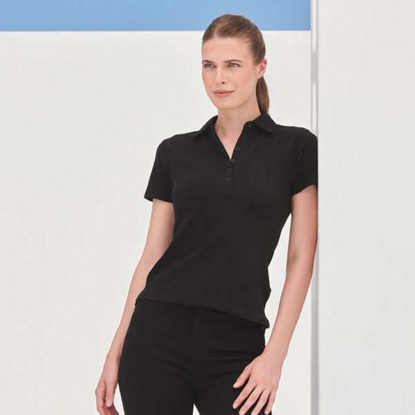 Women's short sleeve stretch polo Thumbnail